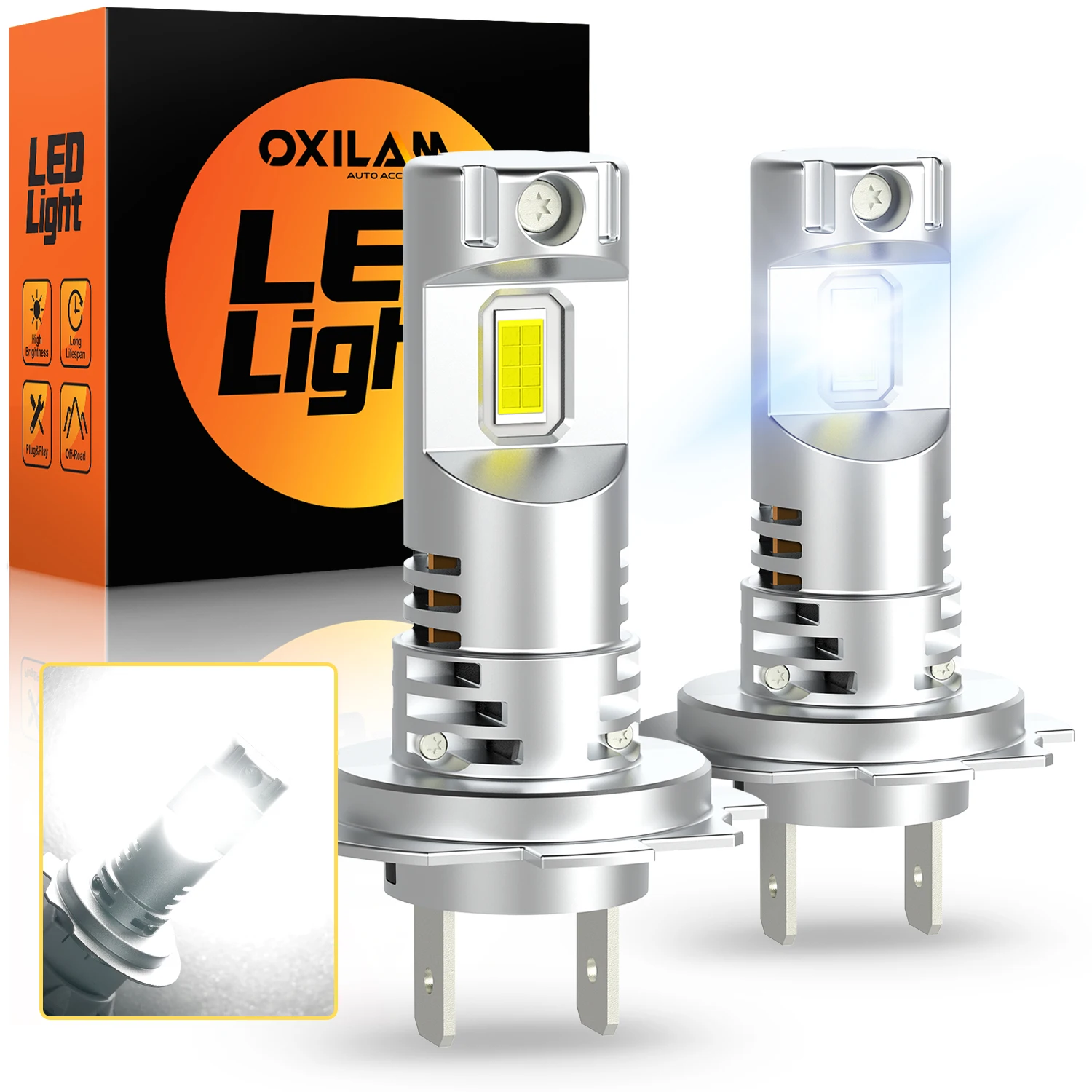 

OXILAM 20000LM H7 тонкая Светодиодный лампа для фар без вентилятора мини размер 5530 CSP H7 светодиодный 6500K супер белая 12В Беспроводная H7 автомобильная лампа