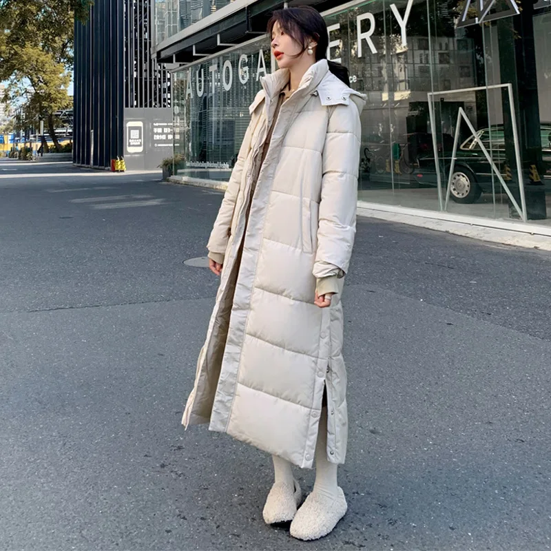 Parkas Women Over-the-Knee Extended New Thickened Coat down Cotton-Padded Jacket for Women Winter Coat Women