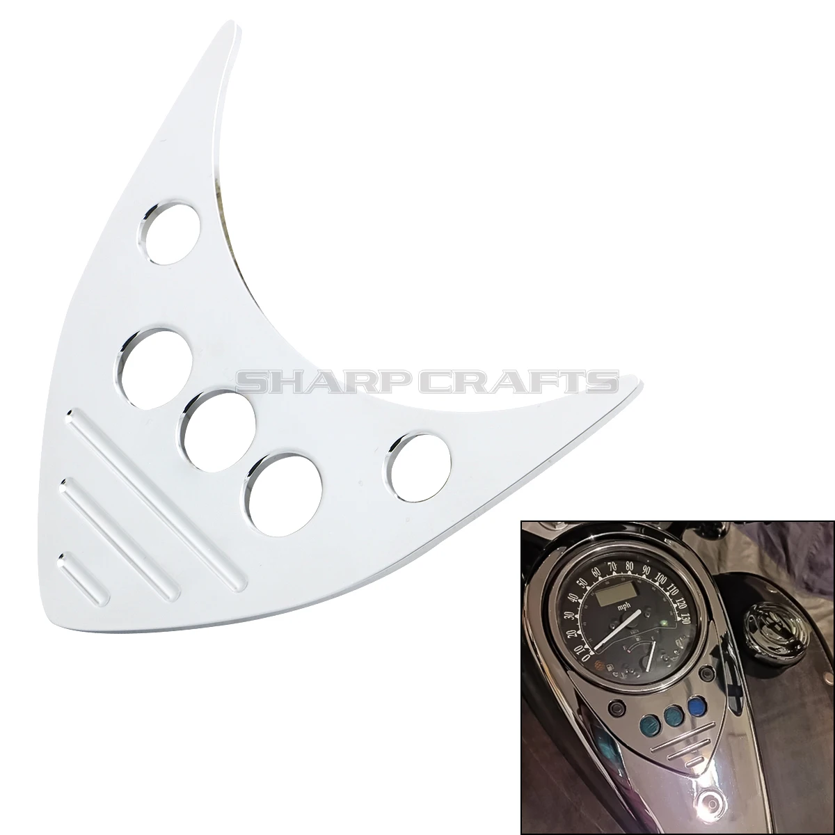 

Декоративная Накладка На Приборную Панель Мотоцикла Kawasaki Vulcan 900 Custom Classic LT VN900 (круглая) CHPU Roundel Gauge ...