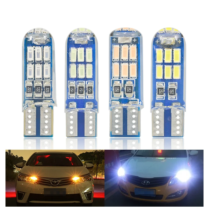 Автоматические лампы TINTUTA T10 W5W 168 194 192 4014 SMD 15 стробоскопов задний фонарь для