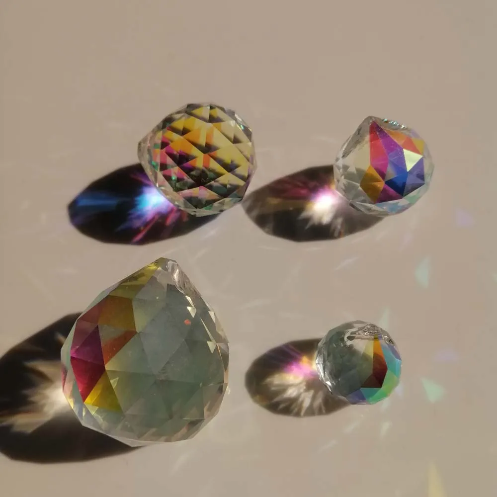 Camal 10 шт. 15/20/25/30 мм AB цветные хрустальные подвески в виде шариков витражная люстра