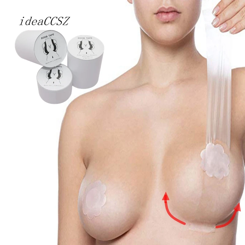 

Lift Tape Body Boob 10cm*5m Push Up Bob Transparent Breast Invisible Nipple Sticker Bra for Big Breas and Women Dress or Clothes