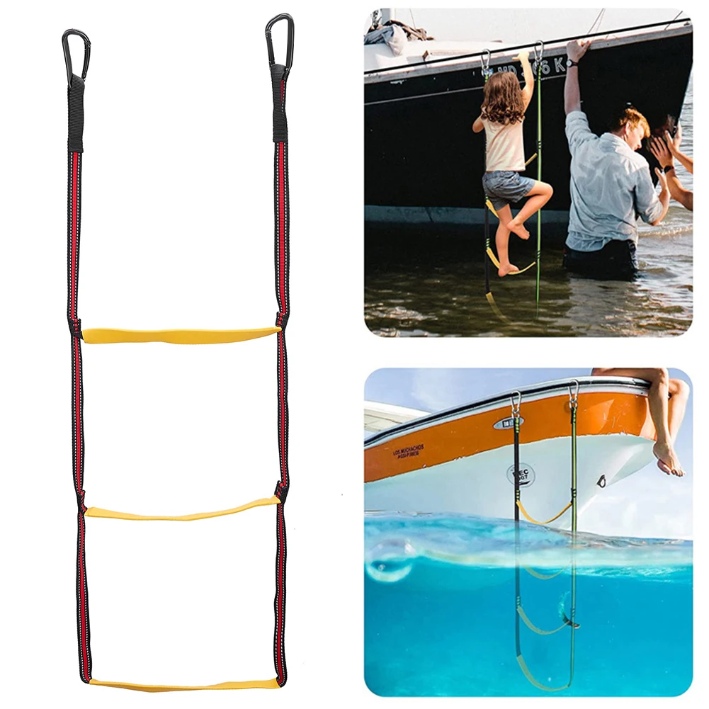 

Portable Boarding Ladder Inflatable Boat Climbing Ladder Rope Special Folding Safety Hanging Ladder for Kayak Motorboat Canoes