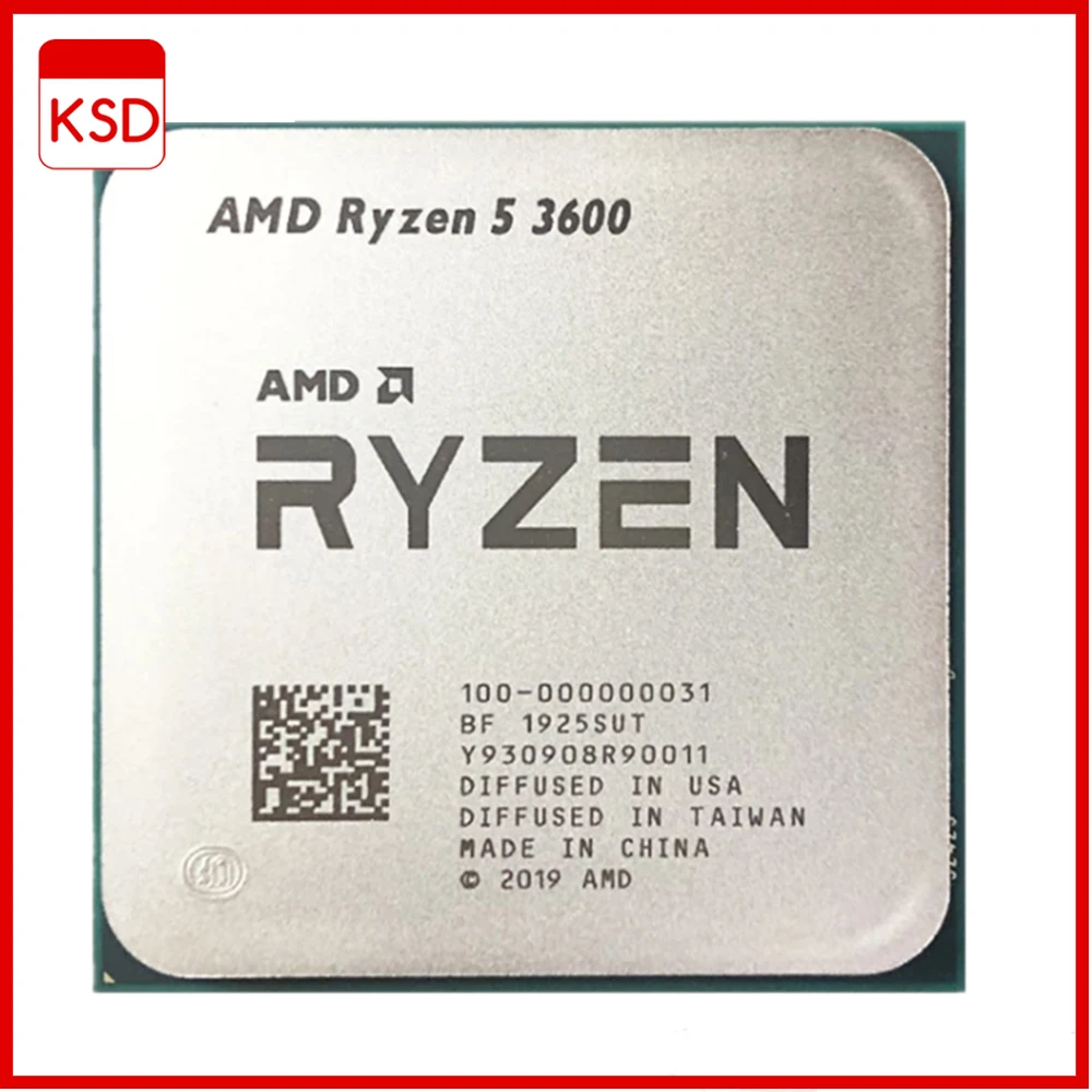 

AMD Ryzen 5 3600 R5 3600 3.6 GHz Six-Core Twelve-Thread CPU Processor 7NM 65W L3=32M 100-000000031 Socket AM4