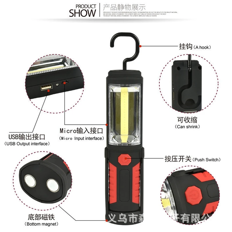 Портативная перезаряжаемая светодиодсветильник вспышка походсветильник фонарь