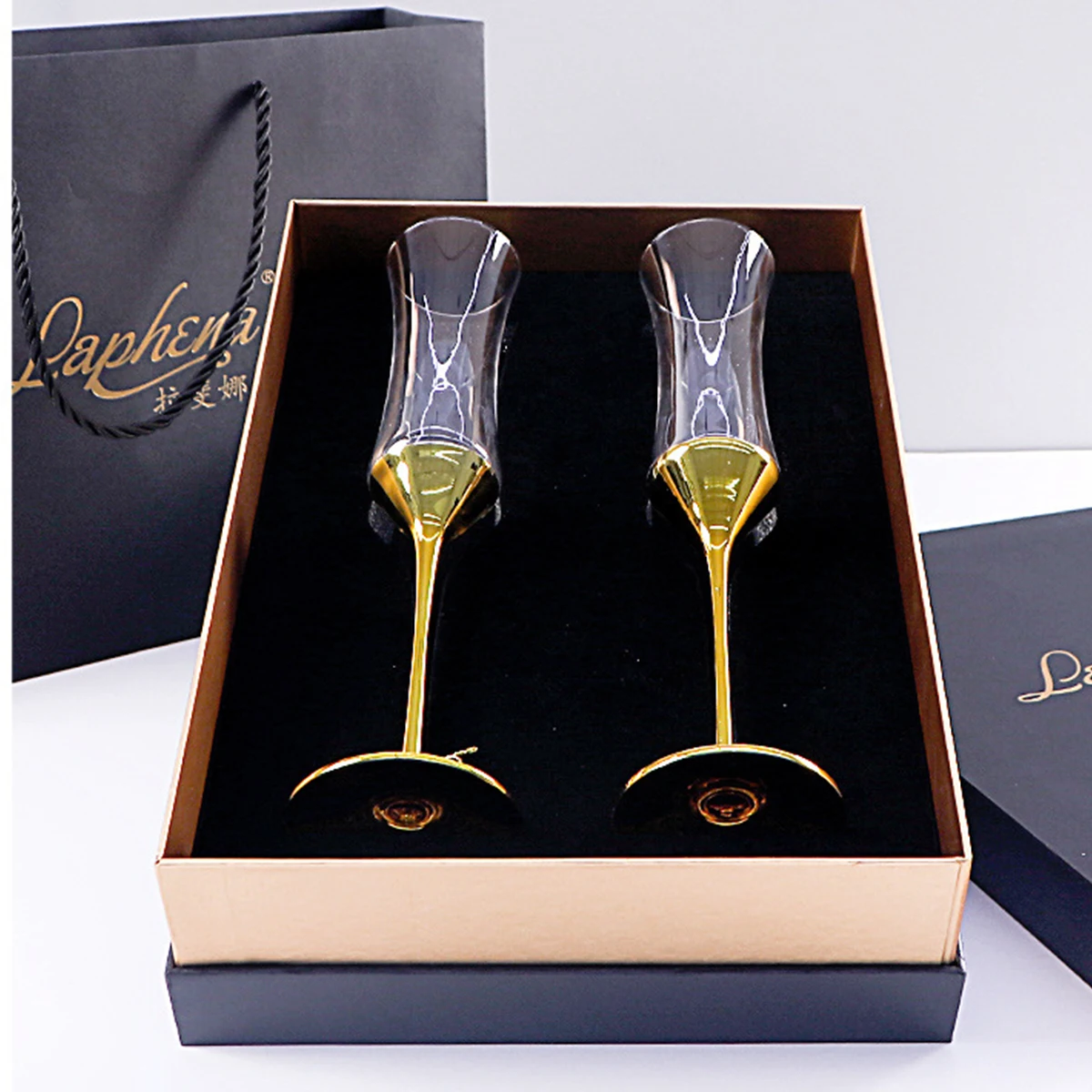 (Логотип может быть выгравирован) 165 мл гальванизированный золотой хрустальный