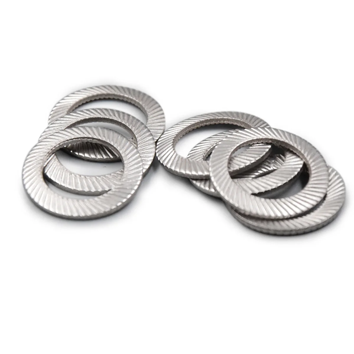 

65 Manganese Steel / 304 Stainless Steel Locking Anti Slip Double-Sided Diagonal Toothed Washer M3M4M5M6M8M10-M30