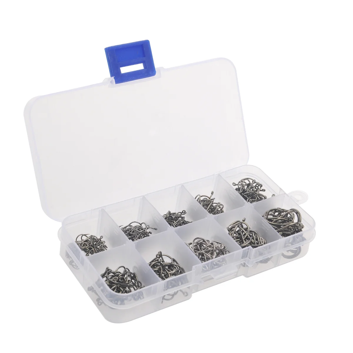 

500Pcs Fishing Hooks Different Sizes Portative Durable Fishing Hook for Lake Fishing
