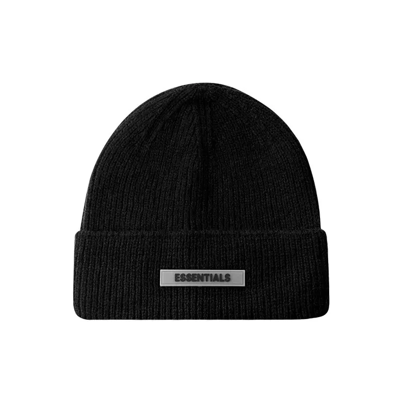 Essentials Cap Hat Luxury Brand Hip Hop Men Women Warm Knit Hat Warm Fashion Letters Blue Black White images - 6