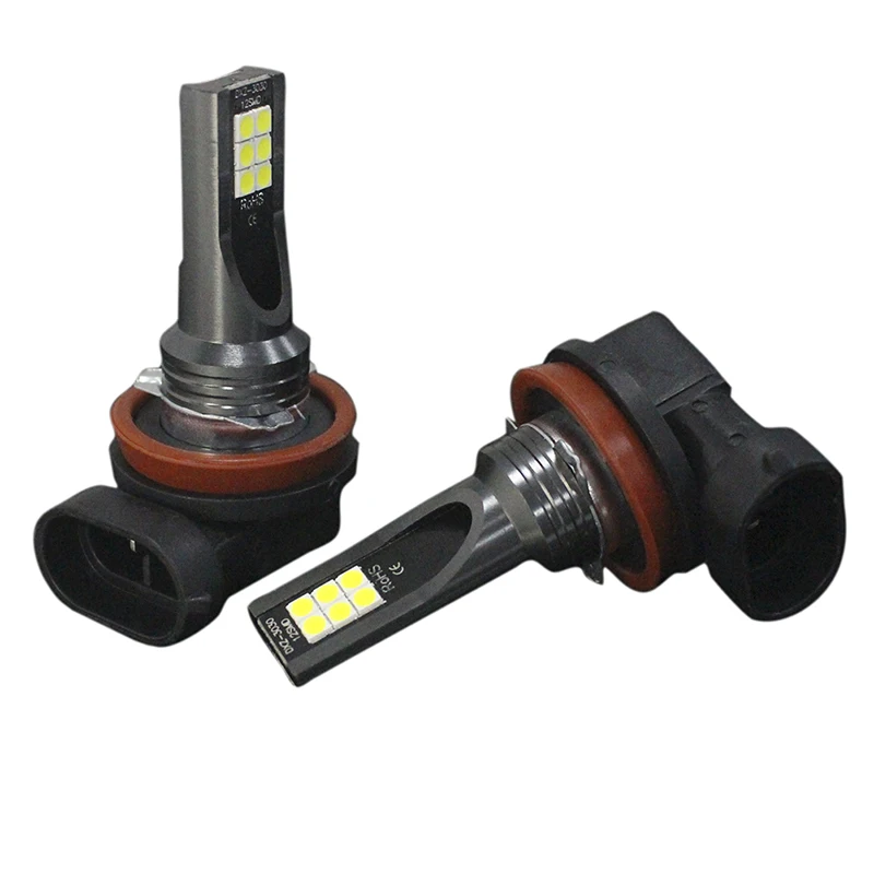 

1 Pcs 12V 6000K Auto Lamp Auto Gloeilampen High Power H8/H9 H11 3030 12SMD Led mistlampen
