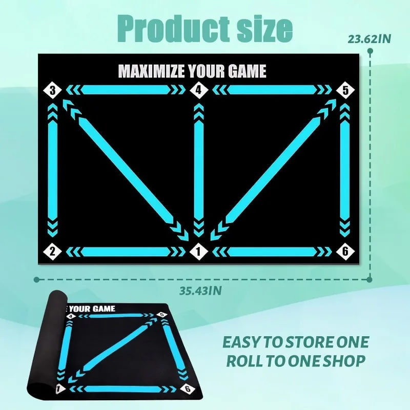 Футбольный тренировочный коврик 40x60 см нескользящий регулируемой формы для