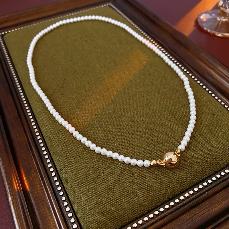 Ожерелья Draweye с жемчугом для женщин элегантные модные украшения в французском