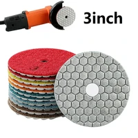 1pc 3 inch diamond dry polishing pad sharp type for granite marble sanding disc flexible pad for grinding polishing cleaning