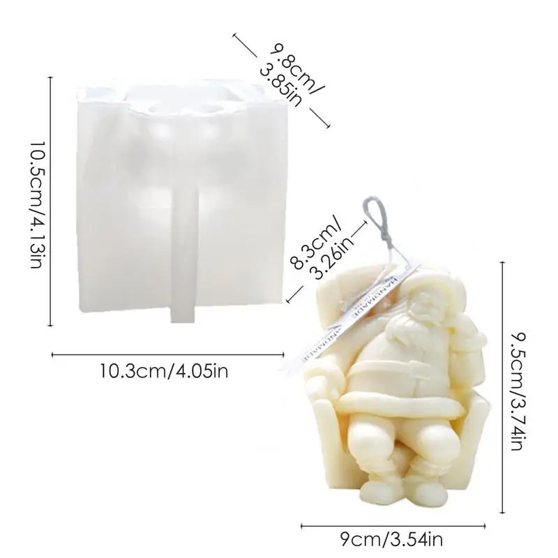 Новинка Рождественская силиконовая 3D форма Дед Мороз сделай сам искусственная