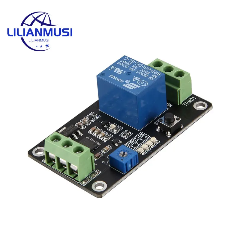 Релейный модуль задержки TRM01/автоматическая блокировка/Запуск 5 В/12 В/24 В переключатель задержки таймера