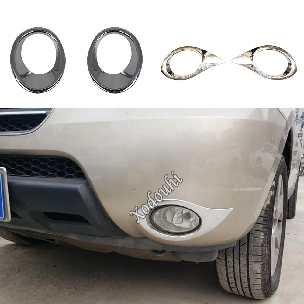 

ABS Хромированная Крышка отделка Передняя противотумансветильник фара рамка для фар 2 шт. для Hyundai Santafe Santa Fe 2006 2007 2008 2009 2010 2011 2012