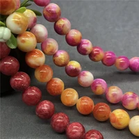 natural red yellow persian chalcedony loose beads spacer bead for making jewelry diy bracelet accessories 68mm
