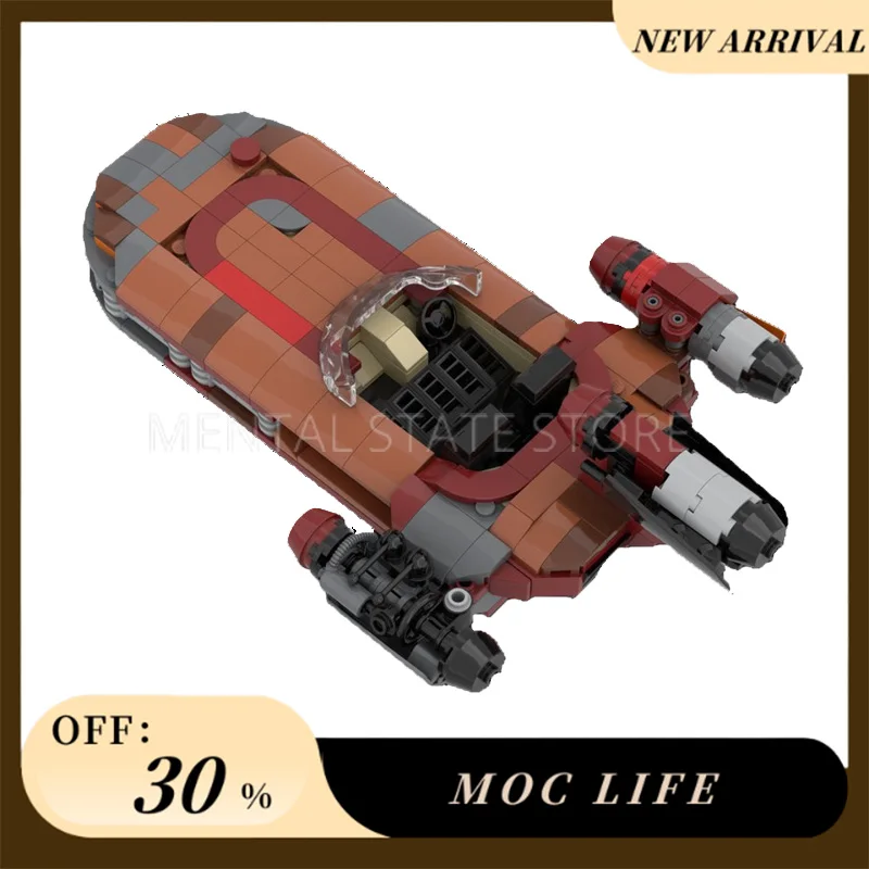 НОВЫЕ 377 шт. индивидуальные MOC X-34 Landspeeder строительные блоки технологические