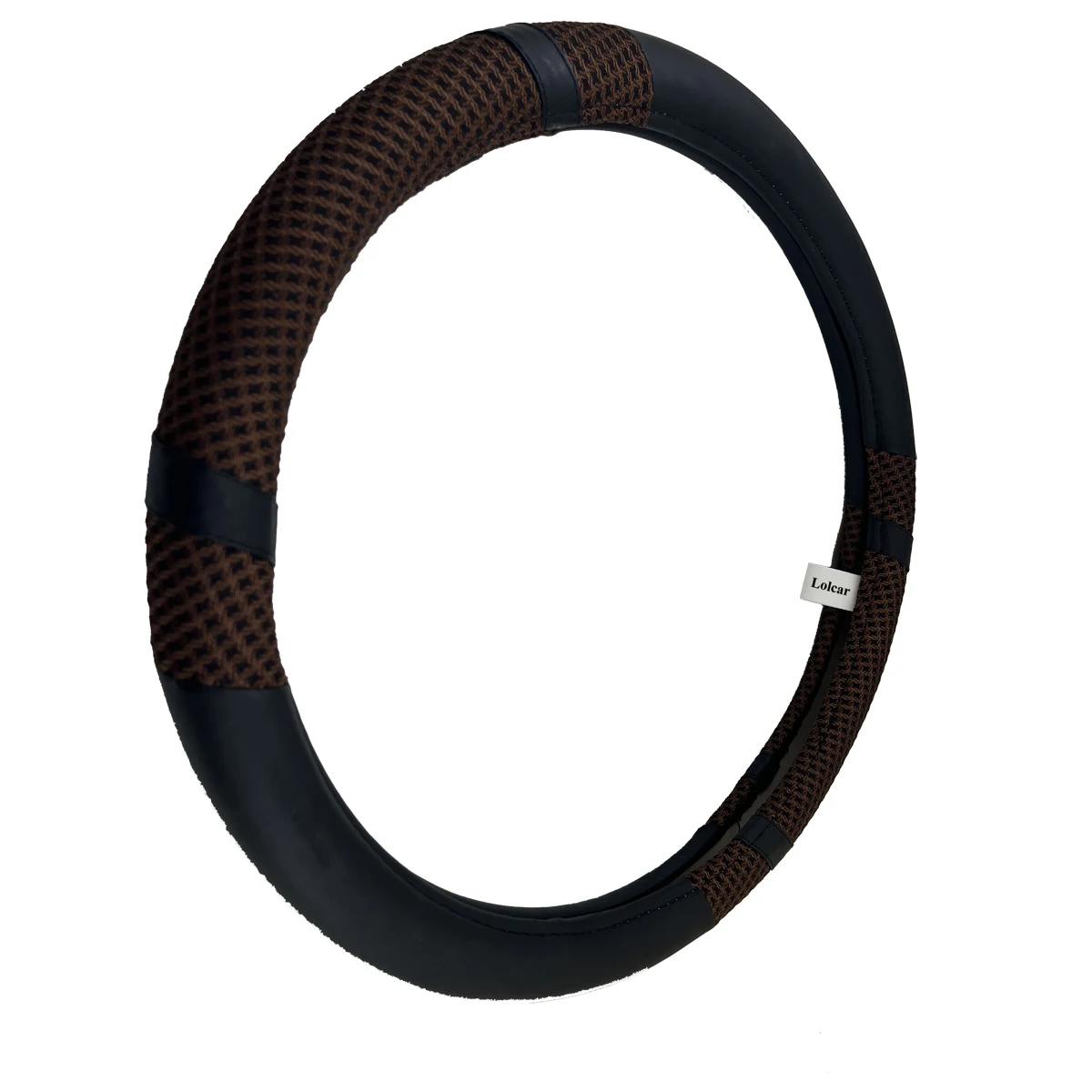 Чехлы на руль Lolcar для автомобилей черные универсальные 15-дюймовые Кожаные чехлы