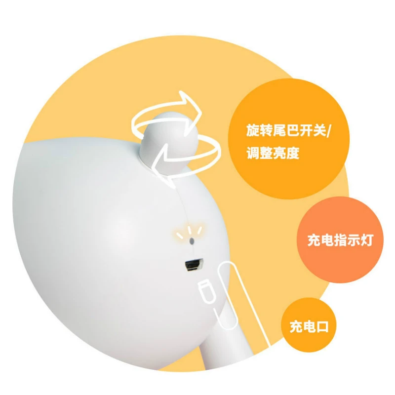 Американский USB Перезаряжаемый пластиковый ночник в виде лося лампы для спальни