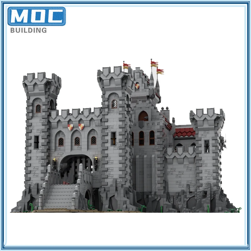 Известный фильм MOC строительные блоки красные львы замок II архитектура модель