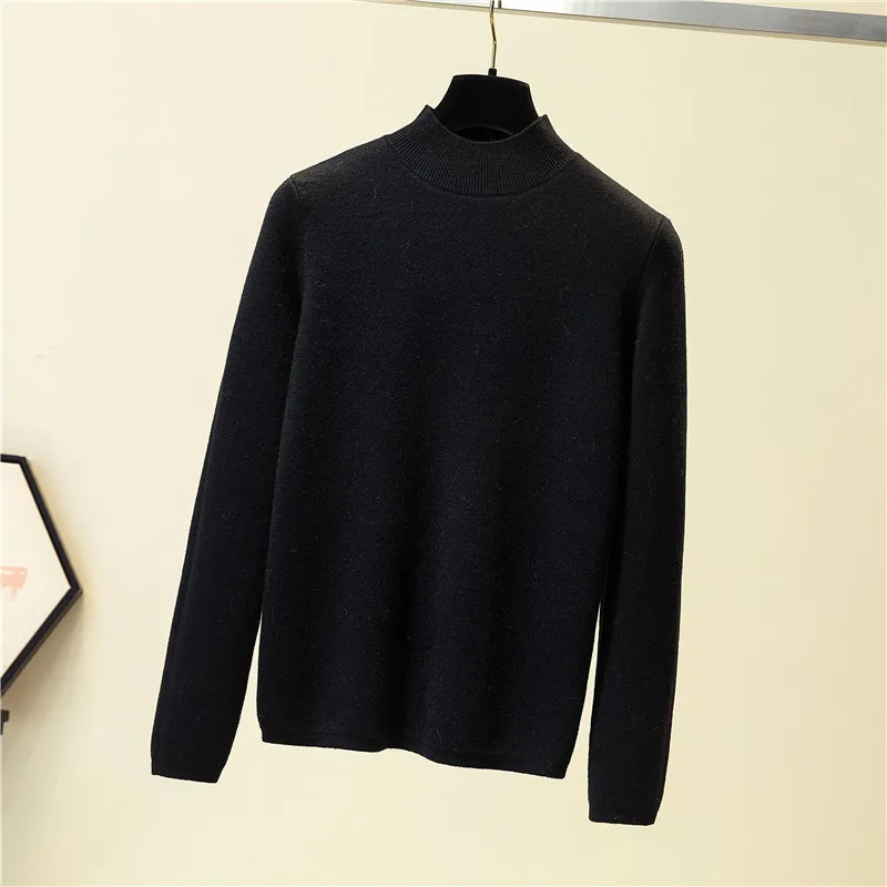 

Women Sweater Stretchy Slim Fit Jumper Top Solid Knitted Pullover Sweaters one