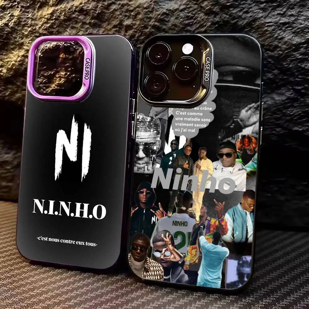 Фото Чехол для телефона Rapper N-Ninho N-NI для iPhone 17,16,15,14,13,12,11 Plus, Pro Max, цветной серебристый чехол для телефона №1