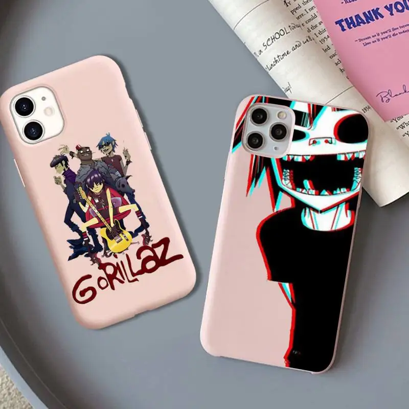 

Gorillaz Phone Case for iPhone 14 11 12 13 Mini Pro Xs Max 8 7 6 6S Plus X XR Solid Candy Color Case