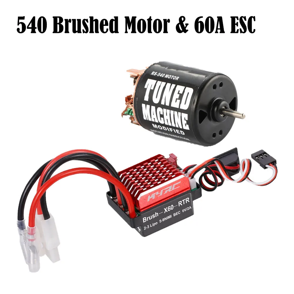 540 Brushed Motor 60A Splashproof ESC for 1/10 On-Road Drift
