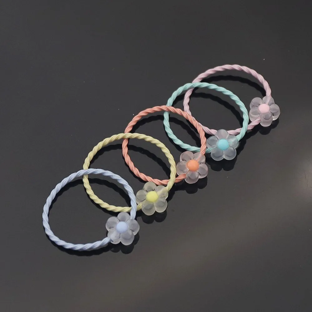 10 шт. милая веревка для волос кролика ярких цветов мини-плетеная резинка высокая