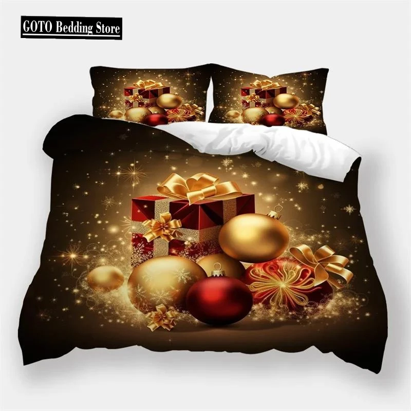 Christmas tree Bedding Sets for Queen Duvet Cover Microfiber Comforter Playstation Designs Bed Set Santa Claus Gift