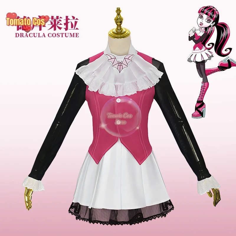 Monster Fantasy High Draculaura Cosplay Spectra Vondergeist Costume Adult Women Shoes Boot Outfits Halloween Carnival Suit