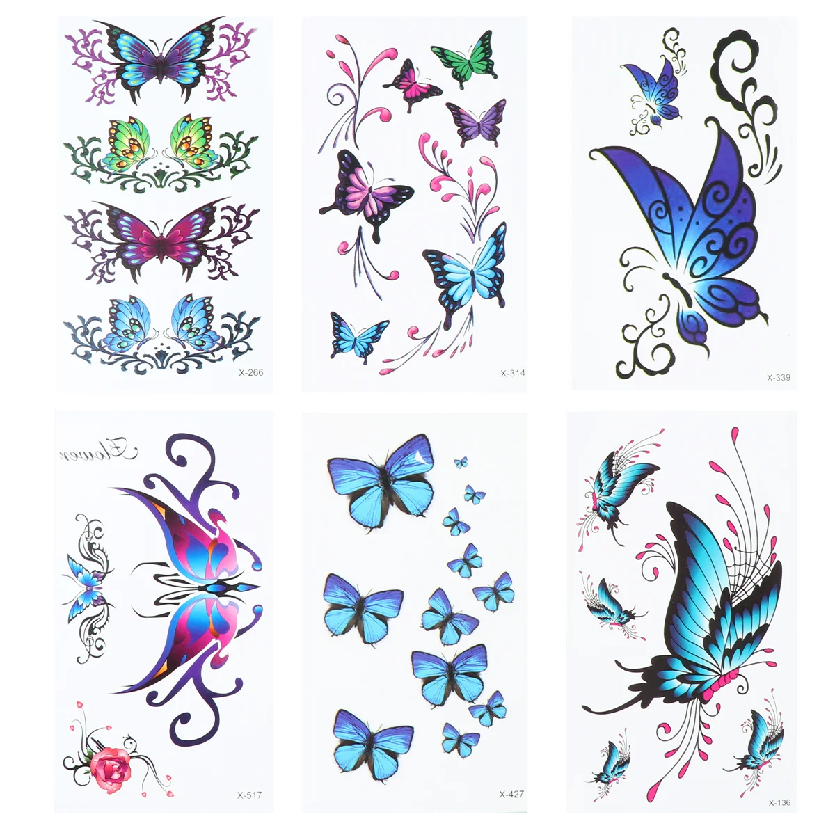 

Butterfly Stickers Body Fresh Face Kidspaste Forehead Neck Peel Cosplay Skinnon Safe Adult Decorations Environmental Waterproof