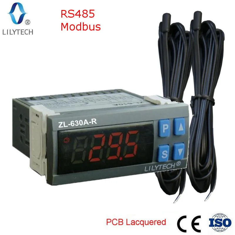 Фото ZL-630A-R, Термостат Modbus, Контроллер температуры с Rs485, Контроллер холодного хранения Modbus, Lilytech №2
