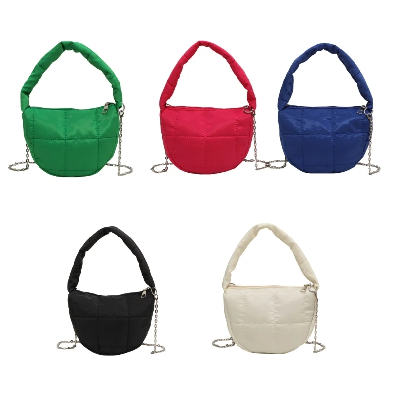 

M6CC Stylish Cloud Bag with Grids Embroidery a Must Have for Fashion Forward Women