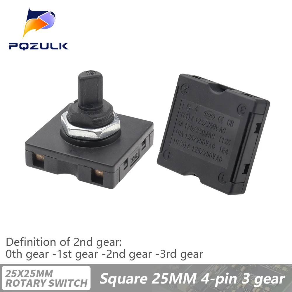 

PQZULK 3-позиционный поворотный вентиляторный переключатель