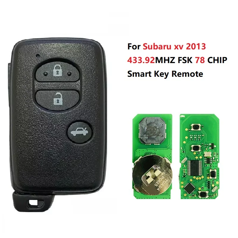 

CN034015 Aftermakret для Subaru xv 2013 Smart Remote S5290D PCB Board 433,92 МГц FSK 78 ЧИП 3-кнопочный без ключа Go