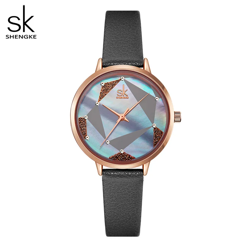 Shengke Japanese Quartz Watch For Women Original Design Woman's Leather Dress Reloj Mujer Waterproof Ultra Thin Relogio Feminino