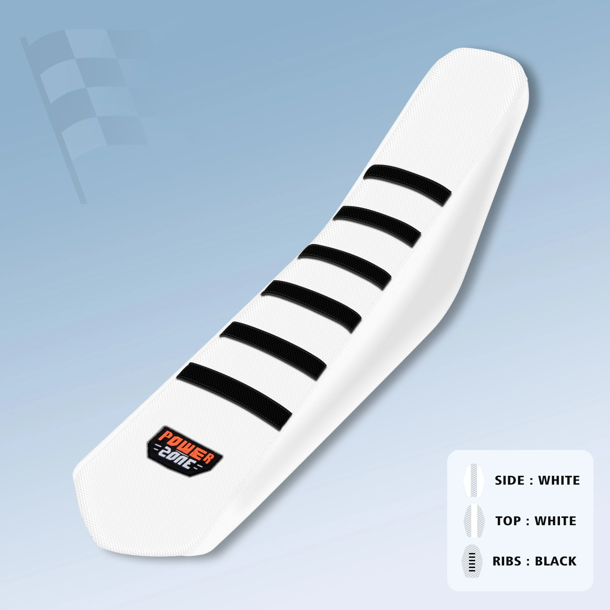 

Универсальный мотоциклетный ребристый чехол Powerzone, мягкая водонепроницаемая нескользящая подушка сиденья для SXF EXC KXF CRF YZF WR TC TE