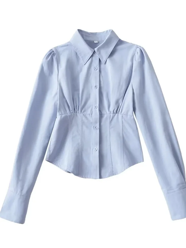 2024 весенняя новинка во французском стиле легкая зрелая стильная рубашка с рыбьей