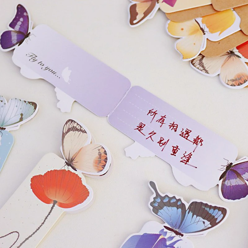 20шт. в форме бабочки Бумажная книга закладки-маркеры школьные офисные