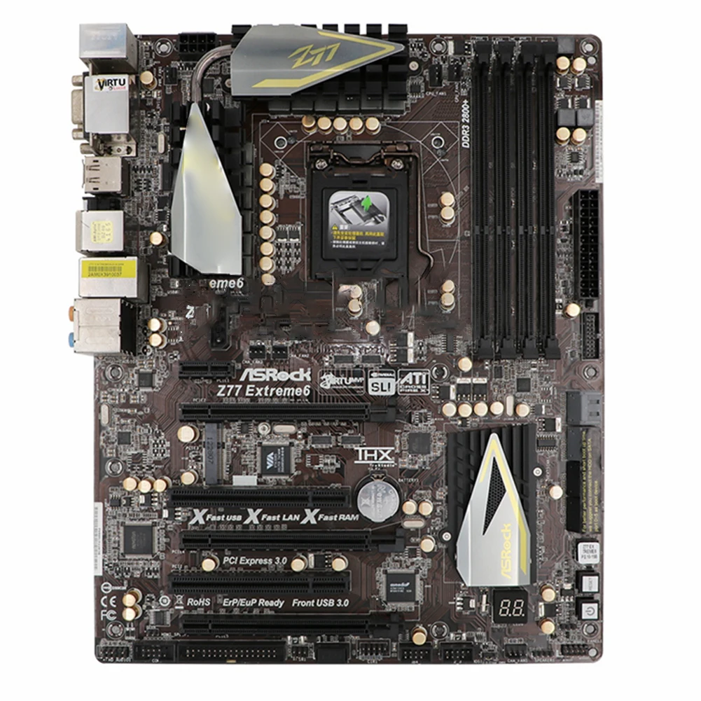 Используется материнская плата для ASRock Z77 extreme me6 DDR3 LGA 1155 32GB ATX |