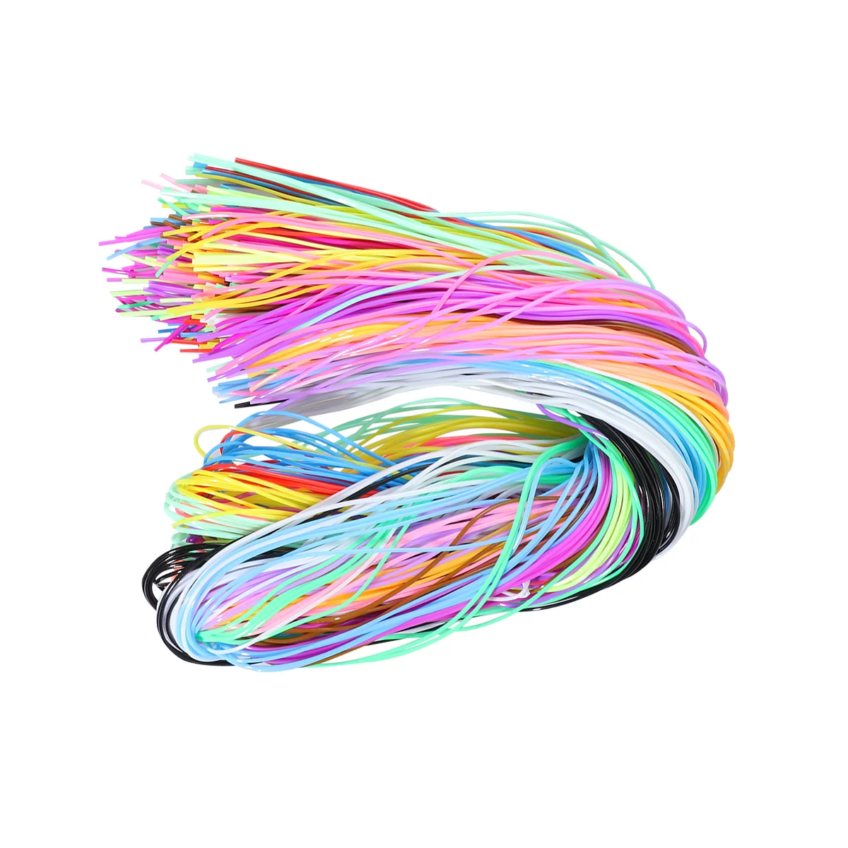 

200pcs Plastic Lanyard String 18MM Colorful Braided Cord Braided Cord Colorful Braided Rope DIY Braided Rope