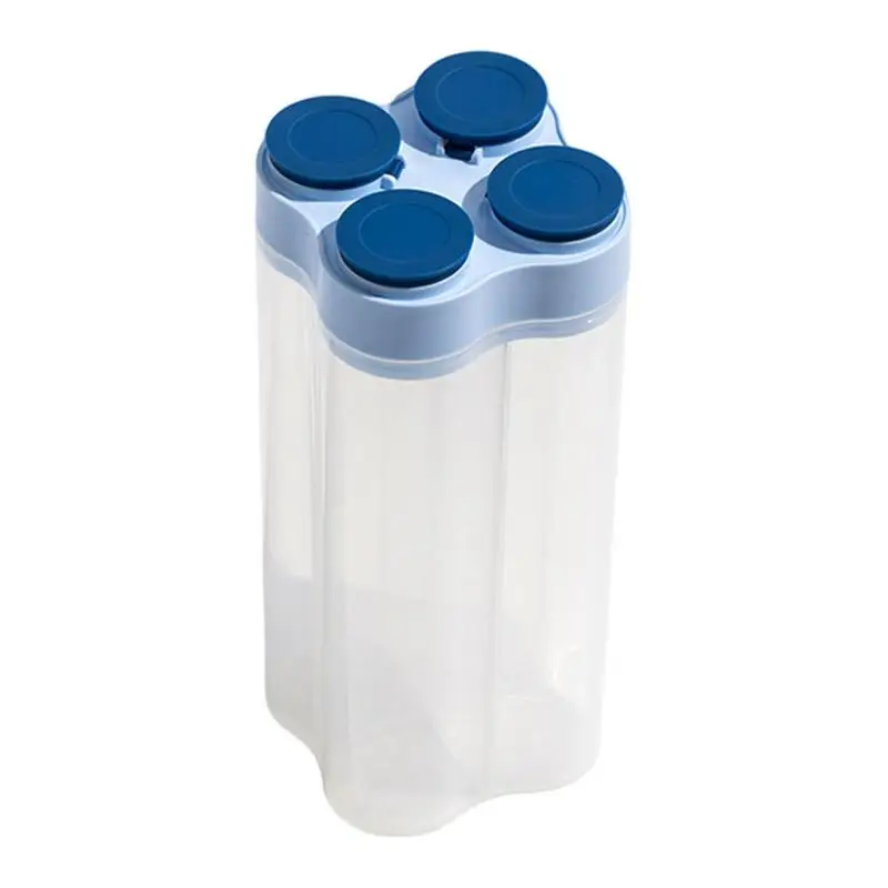 

Airtight Cereal Storage Containers Divided Sealed Grain Keeper Transparent Food Storage Containers Space Saving Kitchen
