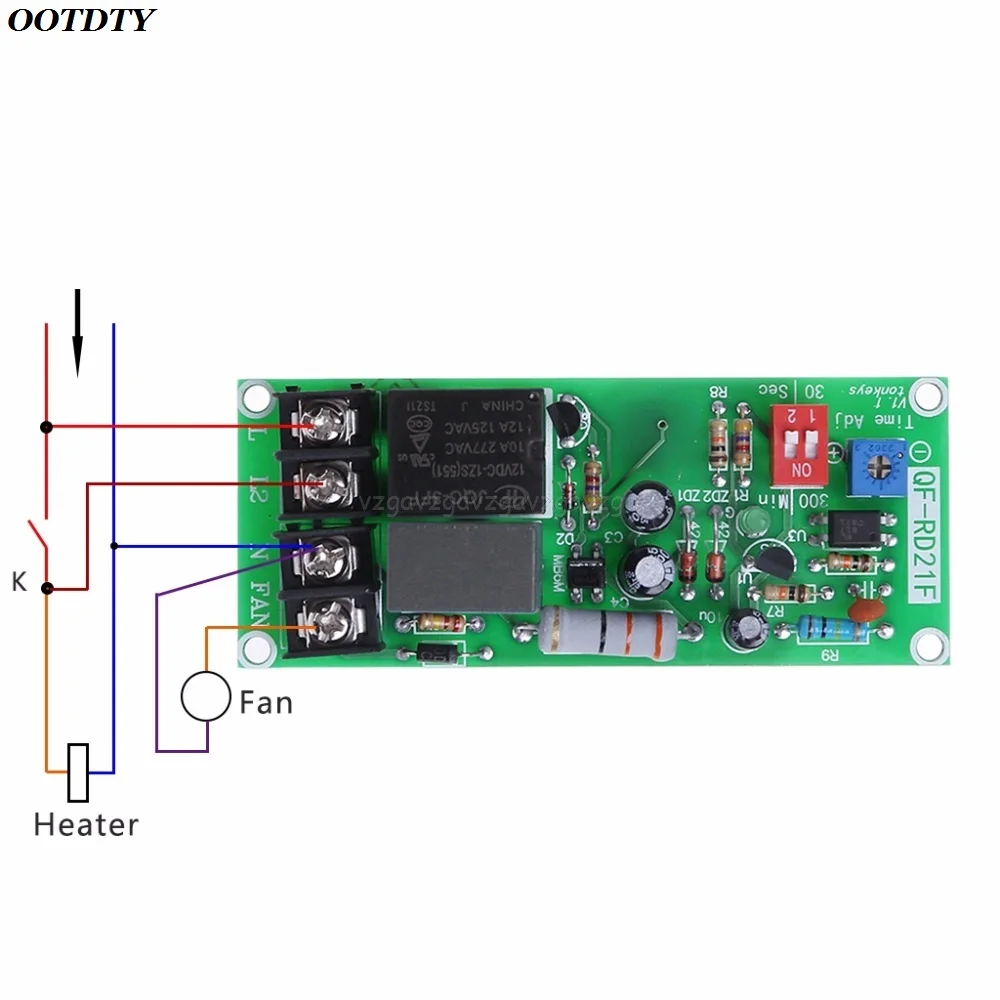 AC100V-220V Регулируемый релейный модуль управления таймером выключение плата
