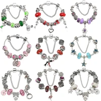 pendants beads for jewelry making pandora bracelet charms panda paw heart crown lipstick pentagram orchid flamingo robot