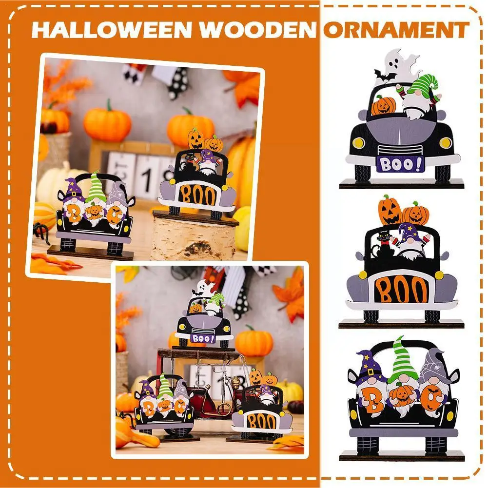 

2023 Hot Sale Halloween Wooden Ornaments For Haunted House Festival Party Dining Table Decor G0f3