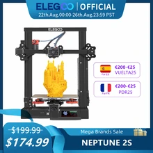 ELEGOO NEPTUNE 2S FDM 3D Printer with Dual Gear Metal Extruder & PEI Surface Magnetic Build Plate 220x220x250mm Impresora 3D