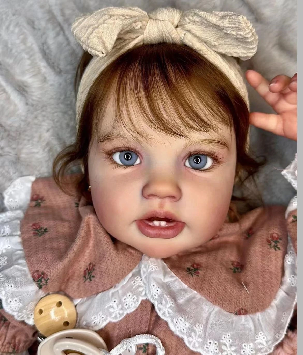 

NPK 24Inch Huge Baby Toddler Reborn Lottie Princess Girl Realistic Doll Unfinished Doll Parts included Cloth body and Eyes