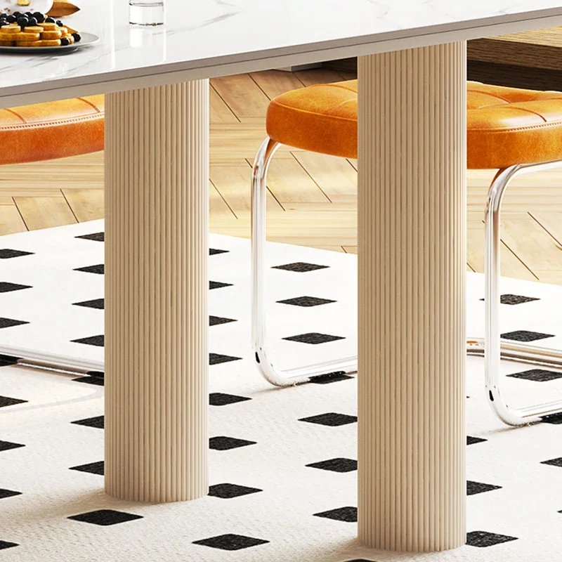 Итальянский минимализм каменная тарелка обеденный стол роскошный современный